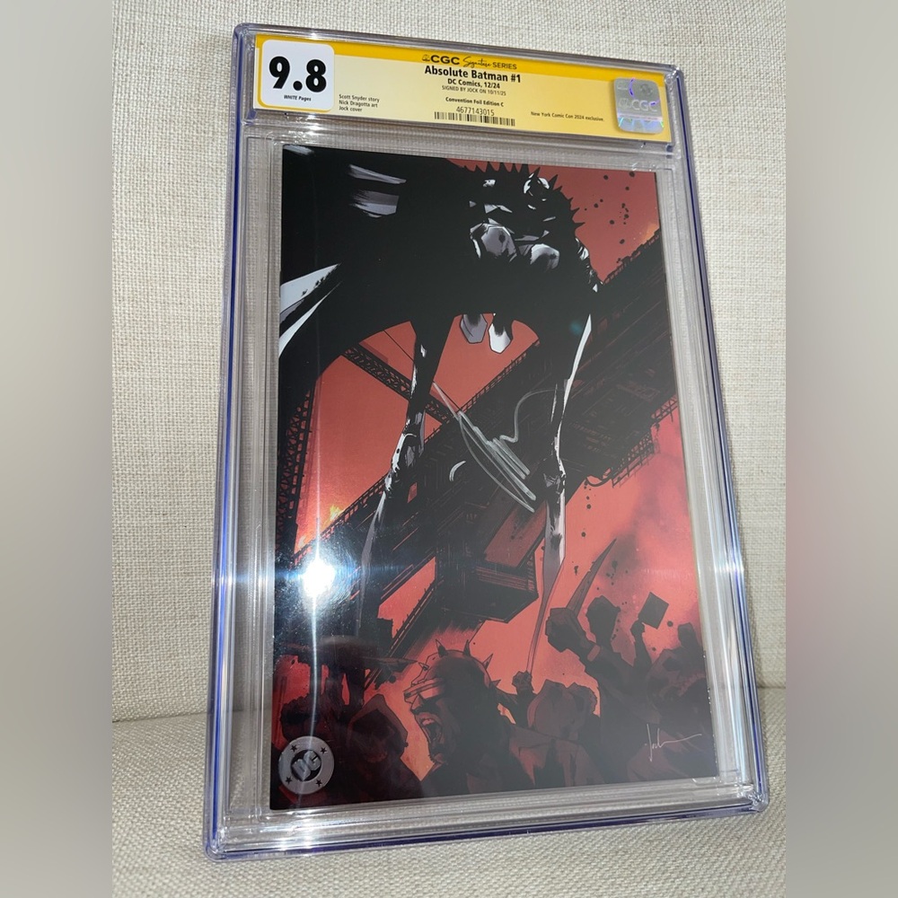 ABSOLUTE BATMAN #1 NYCC 2024 FOIL EDITION C VARIANT CGC SS 9.8 Signed by JOCK